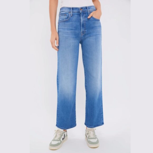 MOTHER Denim - Mother The Rambler Zip Flood Jeans 24 Read Between the Lines Medium Wash